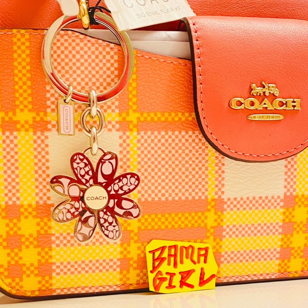 Coach Flower 🌺 Keychain/ Bag Charm FOR KEYCHAIN ONLY - Picture 1 of 10